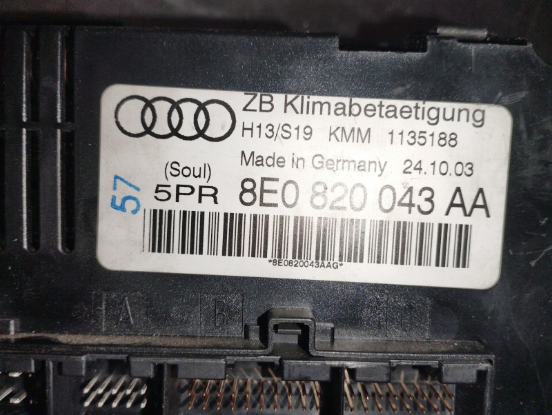 commande de climatisation Audi A4 b6