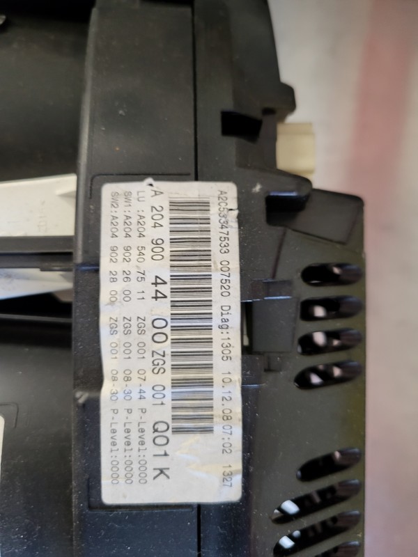 compteur Mercedes glk 320cdi a2049004400