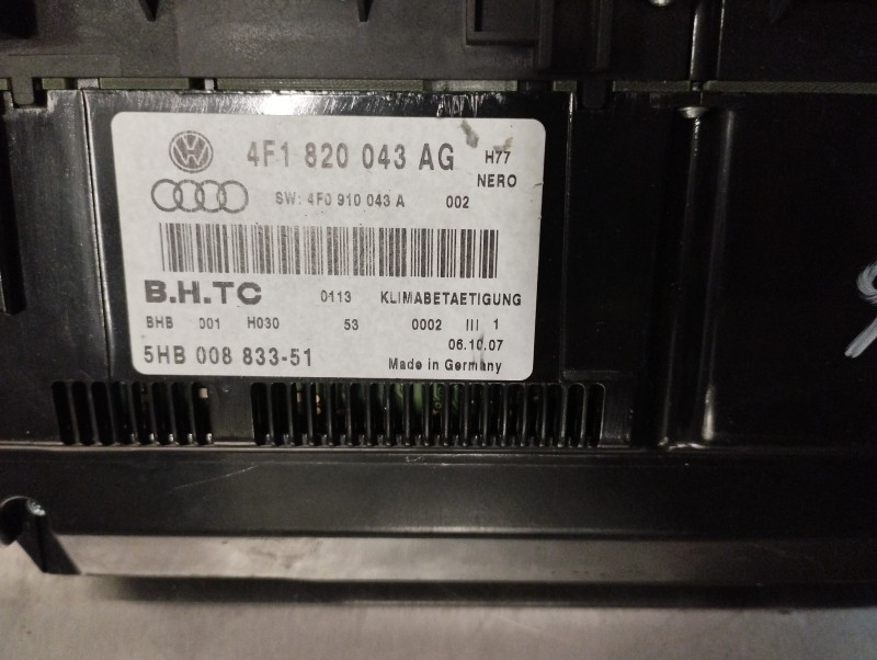 commande de climatisation Audi A6 c6