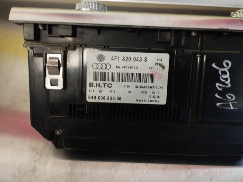 commande de climatisation Audi A6 c6