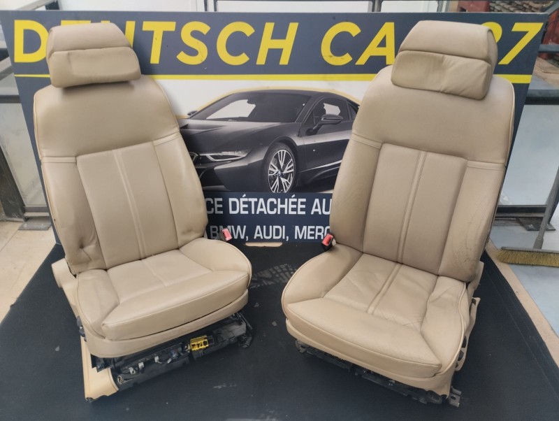 intérieur cuir beige de BMW E60 