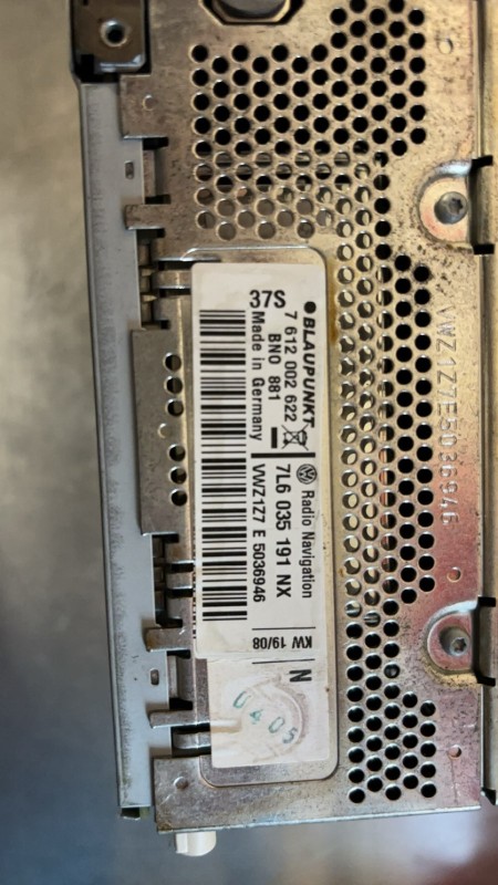 7l6035191nx gps touareg 2008